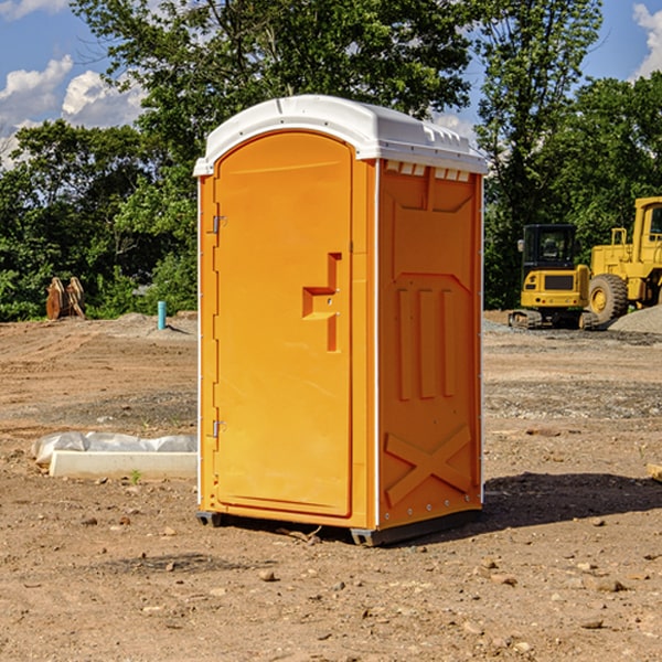 how often are the porta potties cleaned and serviced during a rental period in Rocky Point